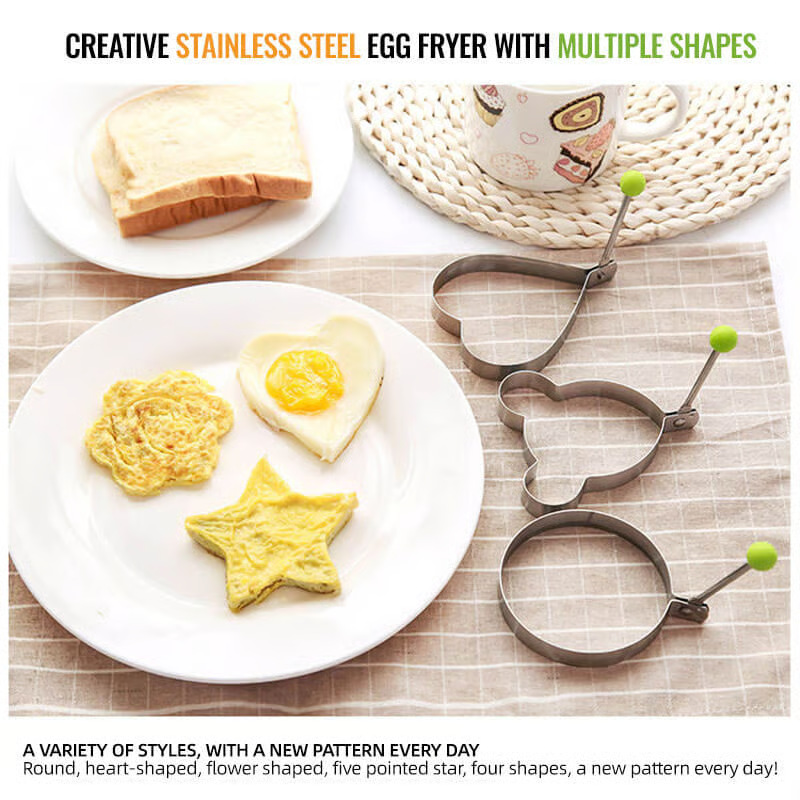 🔥 Stainless Steel Fried Egg Molds