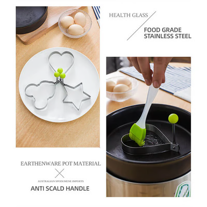 🔥 Stainless Steel Fried Egg Molds