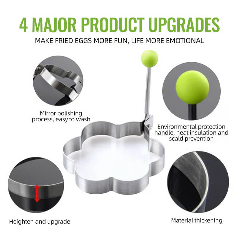 🔥 Stainless Steel Fried Egg Molds